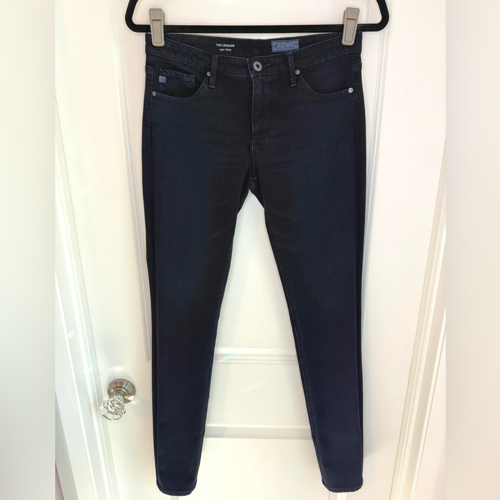 AG The Legging Super Skinny Jeans Dark Blue Size 27